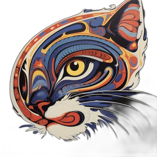 mask, jewelry, face, animal, fantasy art, concept art, watercolor, photorealistic transparent PNG cut-out