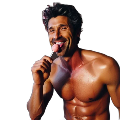 photorealistic, oil painting, cartoon, watercolor, muscular, man, long, dark transparent PNG cut-out