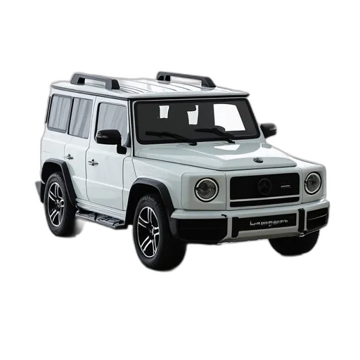 car, 3d render, photorealistic, concept art, white, suv, black, accents transparent PNG cut-out