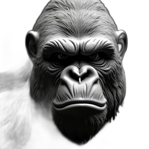 animal, face, creature, mask, photorealistic, concept art, 3d render, pencil sketch transparent PNG cut-out