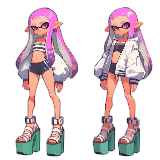 jacket, dress, weapon, shoes, vaporwave, concept art, pixel art, cyberpunk transparent PNG cut-out