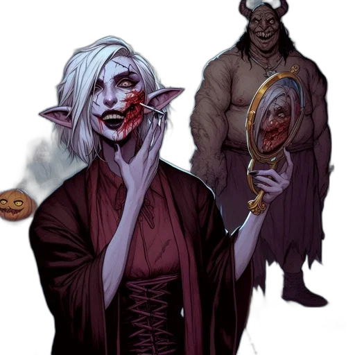 concept art, comic book art, fantasy art, dark, dim, hallway, arched, windows transparent PNG cut-out