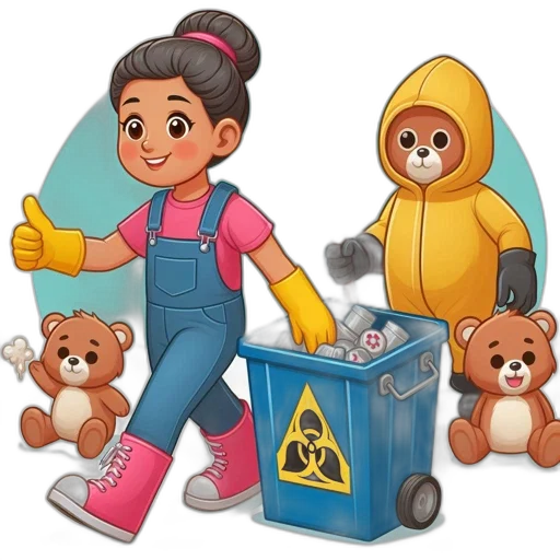 concept art, 3d render, cartoon, young, girl, pink, attire, blue transparent PNG cut-out