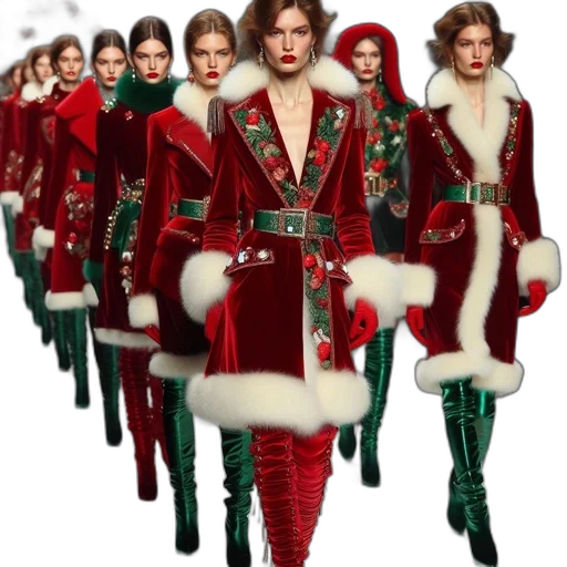 concept art, runway, show, featuring, synchronized, strides, multiple, models transparent PNG cut-out