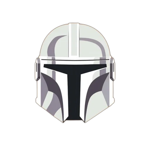 mask, weapon, concept art, 3d render, pixel art, fantasy art, monochrome, silver transparent PNG cut-out