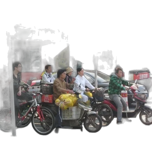 3d render, concept art, photorealistic, outer space, busy, street, scene, people transparent PNG cut-out