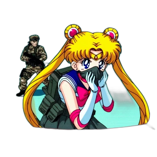 weapon, jacket, staff, creature, pixel art, anime, vaporwave, concept art transparent PNG cut-out