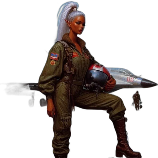 jacket, weapon, staff, concept art, fantasy art, cyberpunk, comic book art, outer space transparent PNG cut-out