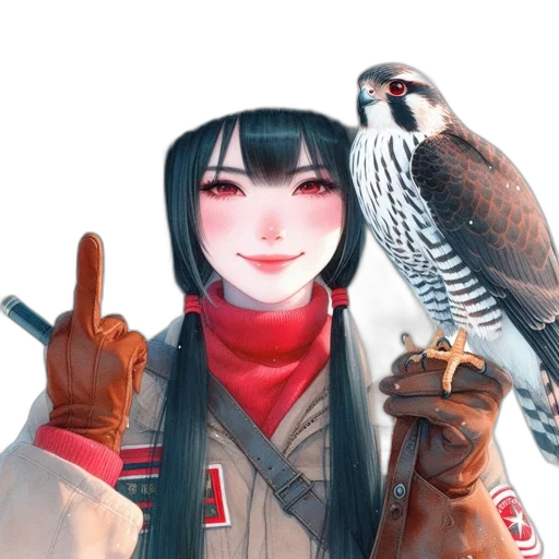 animal, staff, robot, face, anime, fantasy art, concept art, photorealistic transparent PNG cut-out