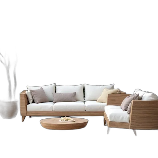 furniture, 3d render, photorealistic, concept art, earth tones, monochrome, golden, pastel transparent PNG cut-out
