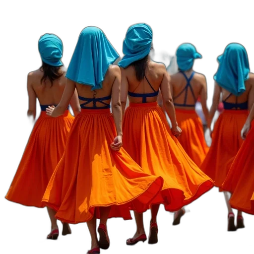 dress, mask, concept art, neon transparent PNG cut-out