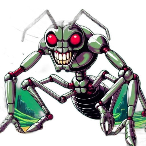 robot, creature, animal, concept art, pixel art, 3d render, comic book art, robotic transparent PNG cut-out