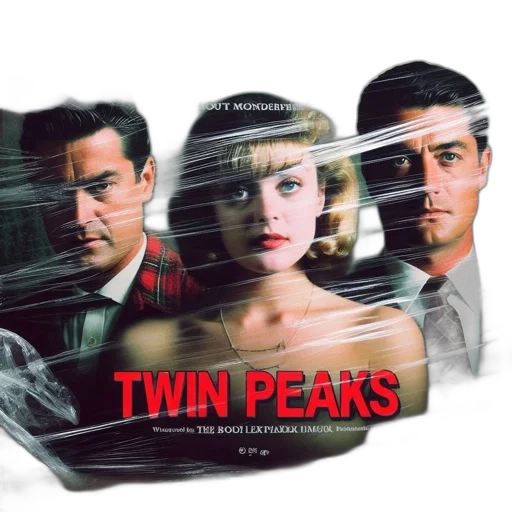 poster, twin, peaks, displays, main, characters, against, misty transparent PNG cut-out