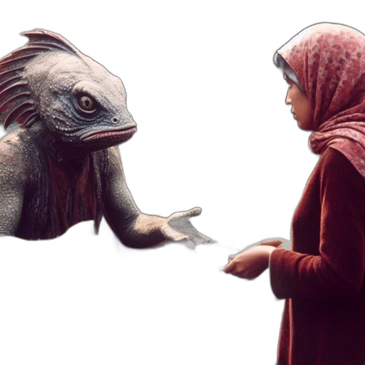 creature, animal, mask, dragon, photorealistic, concept art, 3d render, fantasy art transparent PNG cut-out