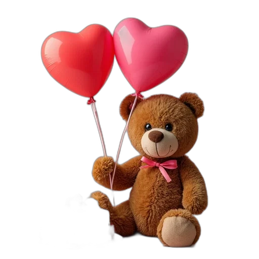 3d render, teddy, bear, cake transparent PNG cut-out