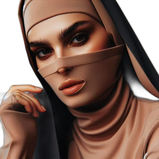face, jewelry, mask, photorealistic, concept art, 3d render, fantasy art, earth tones transparent PNG cut-out