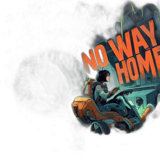 concept art, comic book art, eerie, alien, landscape, woman, donning, protective transparent PNG cut-out