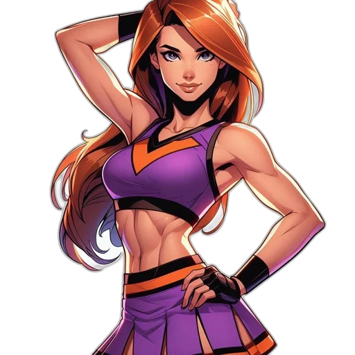 comic book art, cartoon, concept art, fantasy art, animated, female, character, red transparent PNG cut-out