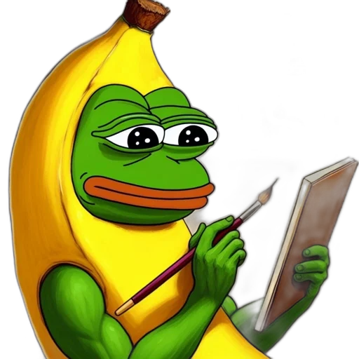 food, staff, weapon, animal, photorealistic, concept art, anthropomorphic, banana transparent PNG cut-out