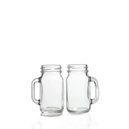 bottle, 3d render, photorealistic, set, four, empty, glass, jars transparent PNG cut-out