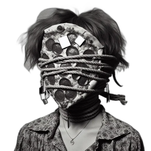 mask, face, jacket, jewelry, cyberpunk, photorealistic, concept art, person transparent PNG cut-out