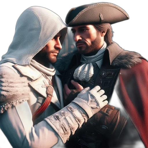 jacket, sword, hat, weapon, concept art, photorealistic, 3d render, fantasy art transparent PNG cut-out