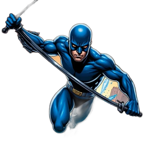 sword, weapon, staff, comic book art, concept art, blue, cover, comic transparent PNG cut-out