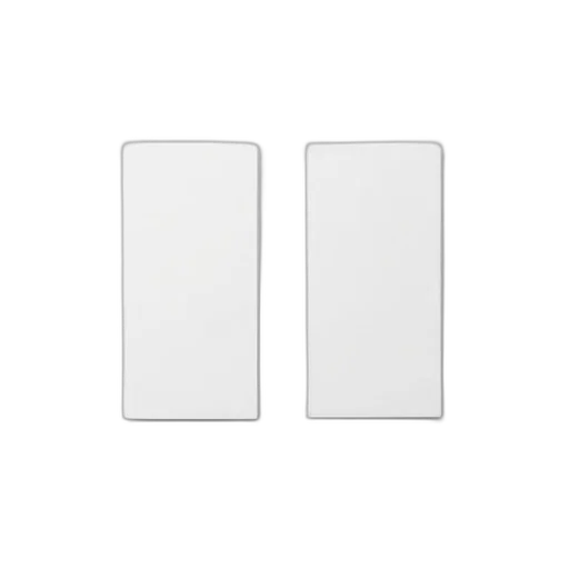 furniture, jewelry, two, identical, white, rectangular, cards, placed transparent PNG cut-out
