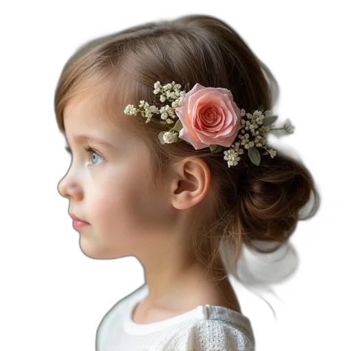 crown, face, flower, jewelry, photorealistic, oil painting, watercolor, pencil sketch transparent PNG cut-out