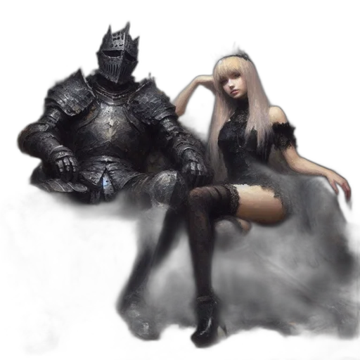 dress, sword, mask, robot, fantasy art, concept art, comic book art, pixel art transparent PNG cut-out