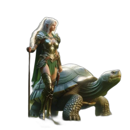 animal, concept art, fantasy art, 3d render, comic book art, green, armored, warrior transparent PNG cut-out