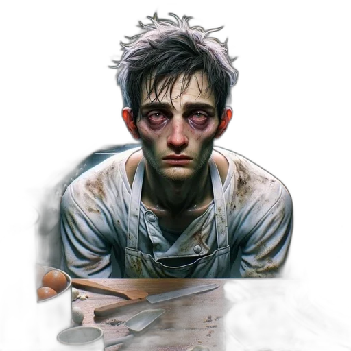 face, mask, creature, concept art, comic book art, fantasy art, photorealistic, underwater transparent PNG cut-out