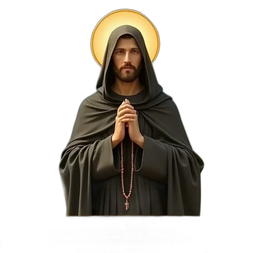 staff, jewelry, jacket, 3d render, photorealistic, saintly, figure, halo transparent PNG cut-out
