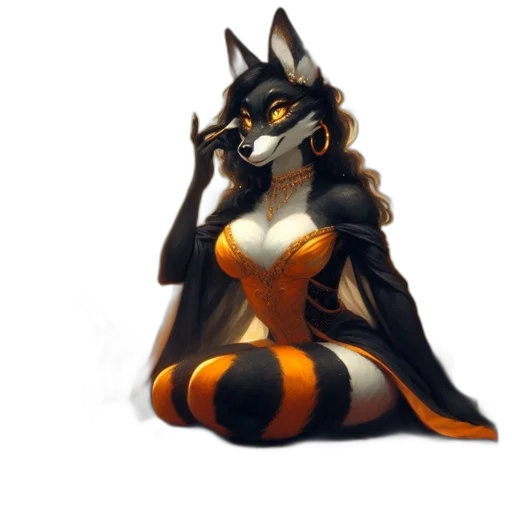 dress, mask, animal, creature, concept art, fantasy art, watercolor, pixel art transparent PNG cut-out