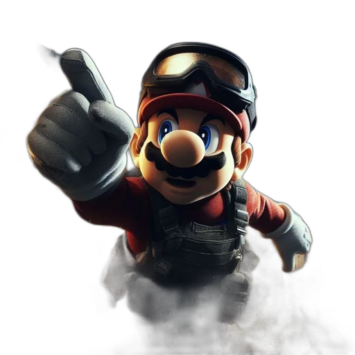 weapon, staff, robot, 3d render, concept art, pixel art, photorealistic, mario transparent PNG cut-out