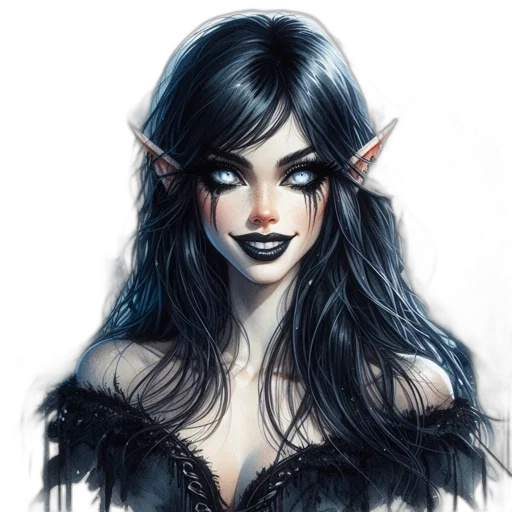 face, fantasy art, concept art, comic book art, pixel art, dark, monochrome, fantasy transparent PNG cut-out