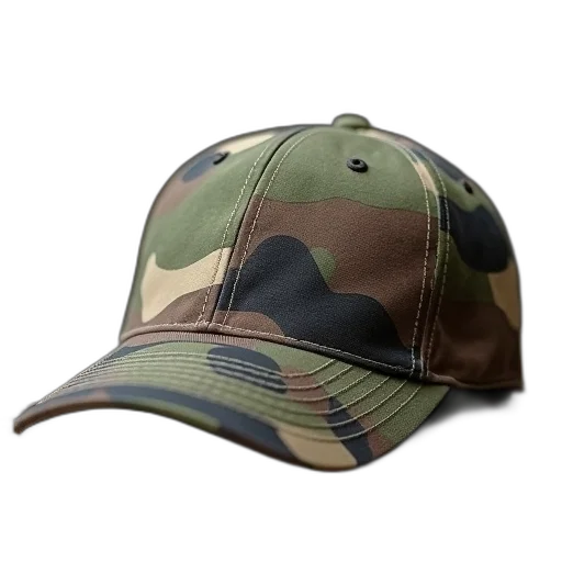 hat, jacket, crown, 3d render, earth tones, picture, camo, baseball transparent PNG cut-out