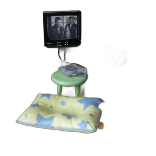 robot, furniture, dollhouse, living, room, playing, show, featuring transparent PNG cut-out