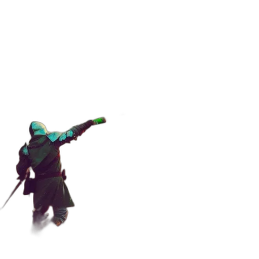 weapon, sword, staff, robot, pixel art, concept art, 3d render, fantasy art transparent PNG cut-out