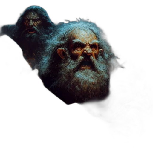 mask, face, creature, hair, concept art, fantasy art, 3d render, photorealistic transparent PNG cut-out