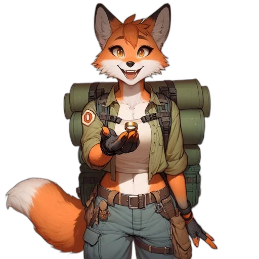 jacket, staff, weapon, animal, concept art, pixel art, cyberpunk, fantasy art transparent PNG cut-out