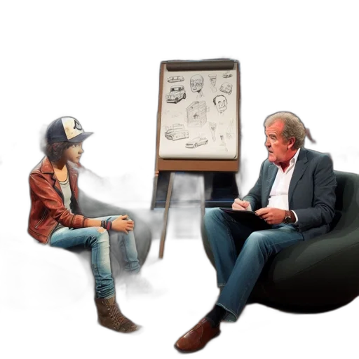 furniture, hat, jacket, concept art, photorealistic, cartoon, oil painting, top transparent PNG cut-out