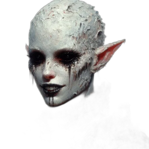 face, mask, creature, staff, concept art, fantasy art, photorealistic, pixel art transparent PNG cut-out