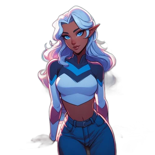staff, concept art, fantasy art, comic book art, pixel art, blue, pastel, elven-like transparent PNG cut-out