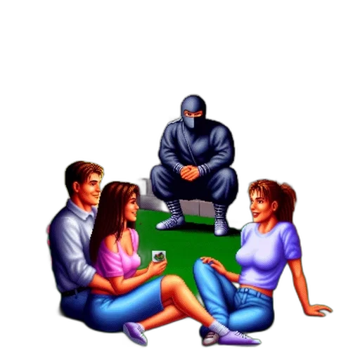 furniture, pixel art, concept art, vaporwave, comic book art, fire, forest, night transparent PNG cut-out