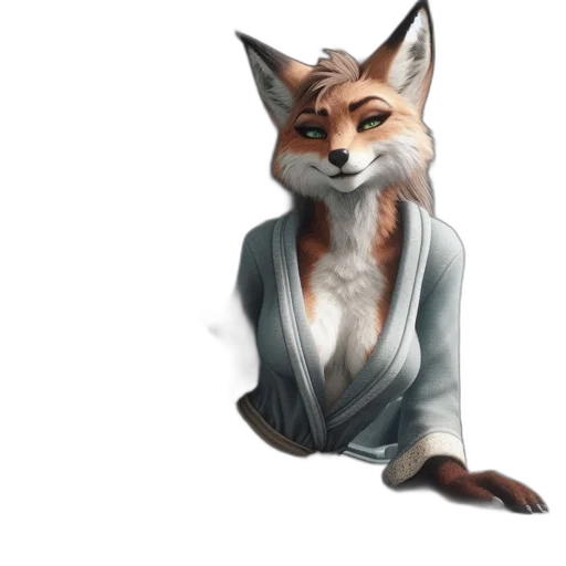 staff, jacket, animal, dress, fantasy art, concept art, watercolor, photorealistic transparent PNG cut-out