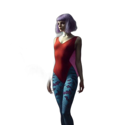 dress, concept art, fantasy art, 3d render, cyberpunk, outer space, neon, colorful transparent PNG cut-out