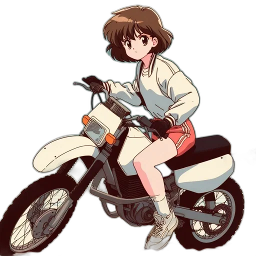 jacket, weapon, robot, car, anime, vaporwave, pixel art, concept art transparent PNG cut-out