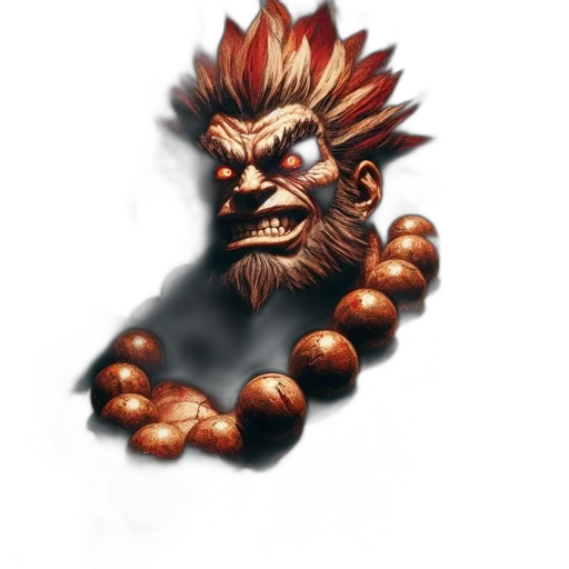 face, mask, staff, creature, concept art, fantasy art, 3d render, pixel art transparent PNG cut-out