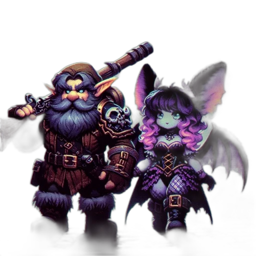 staff, fantasy art, concept art, pixel art, 3d render, dark, animated, dwarf transparent PNG cut-out